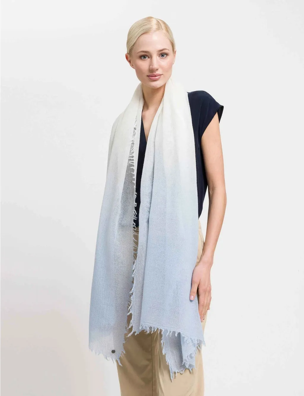 100% Virgin Wool Dip Dyed Wrap