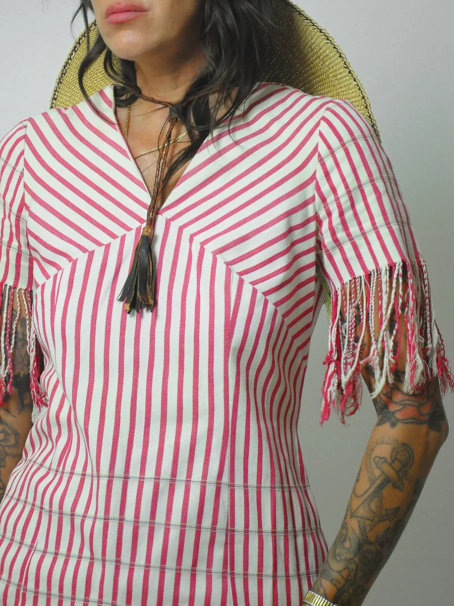 1950's Fringe Striped Pant Set