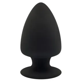 4-inch Premium Silicone Black Medium Butt Plug for Beginners