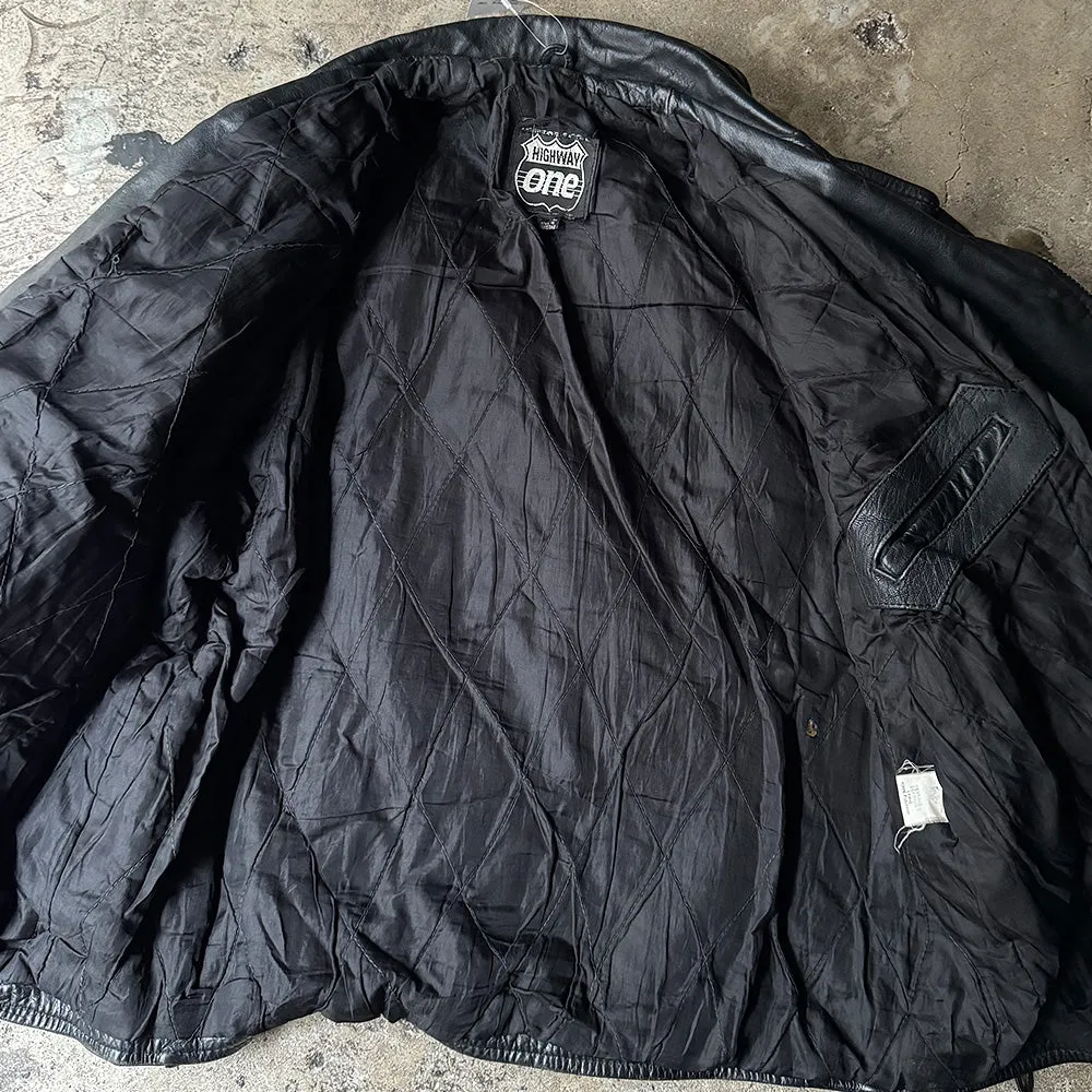 80's～ big size！ HIGHWAY one ライダース レザージャケット XXL size 240222H