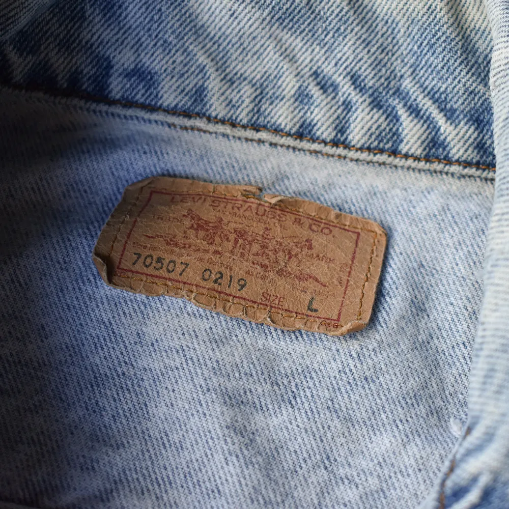90’s Levi's 70507-0219 ケミカルウォッシュ デニムジャケット USA製 231008