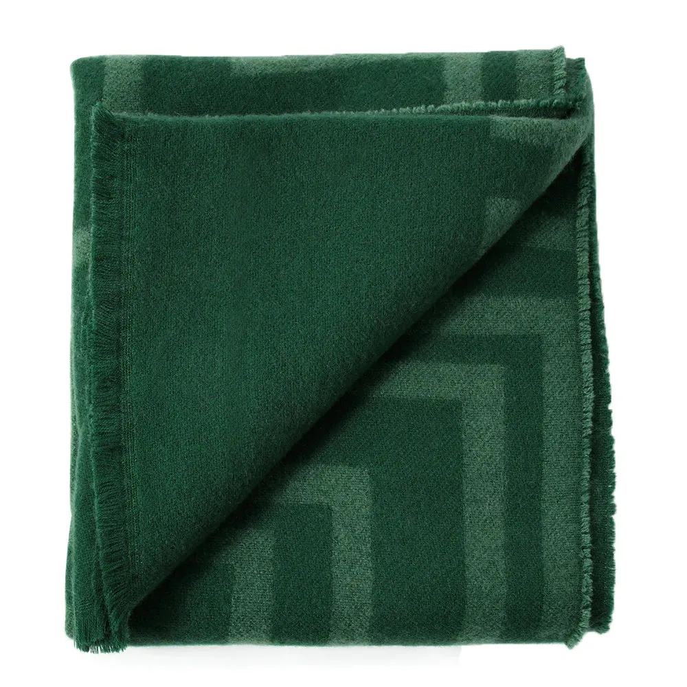 Accessorize London Women's Green Firenze Geo Supersoft Blanket
