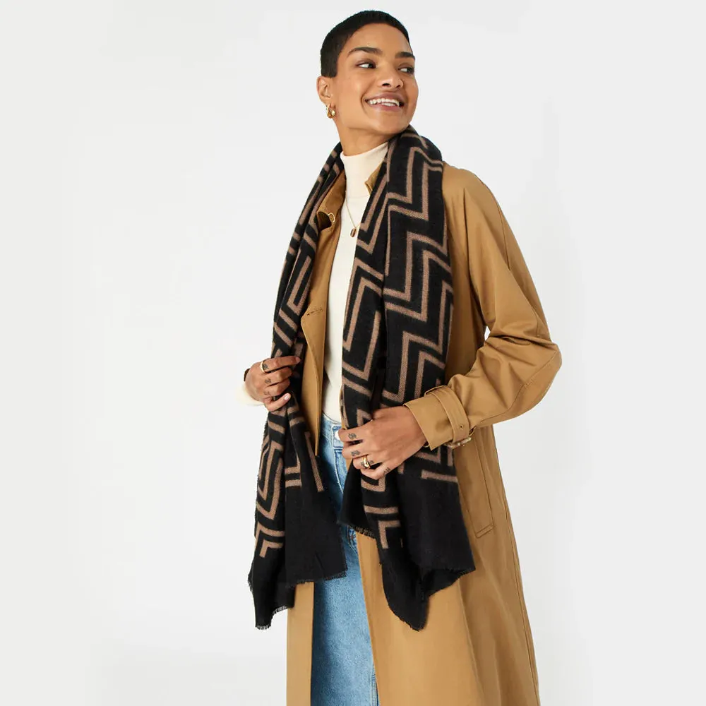 Accessorize London Women's Multi Firenze Geo Supersoft Blanket