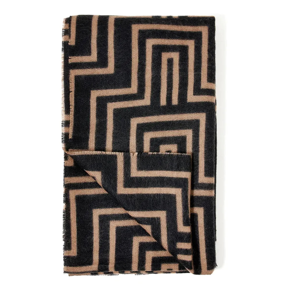 Accessorize London Women's Multi Firenze Geo Supersoft Blanket
