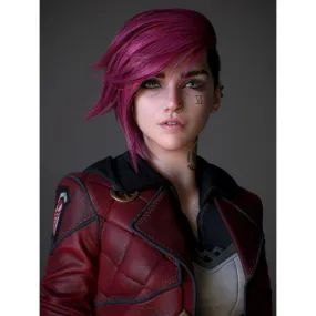 Arcane Maroon Leather Jacket