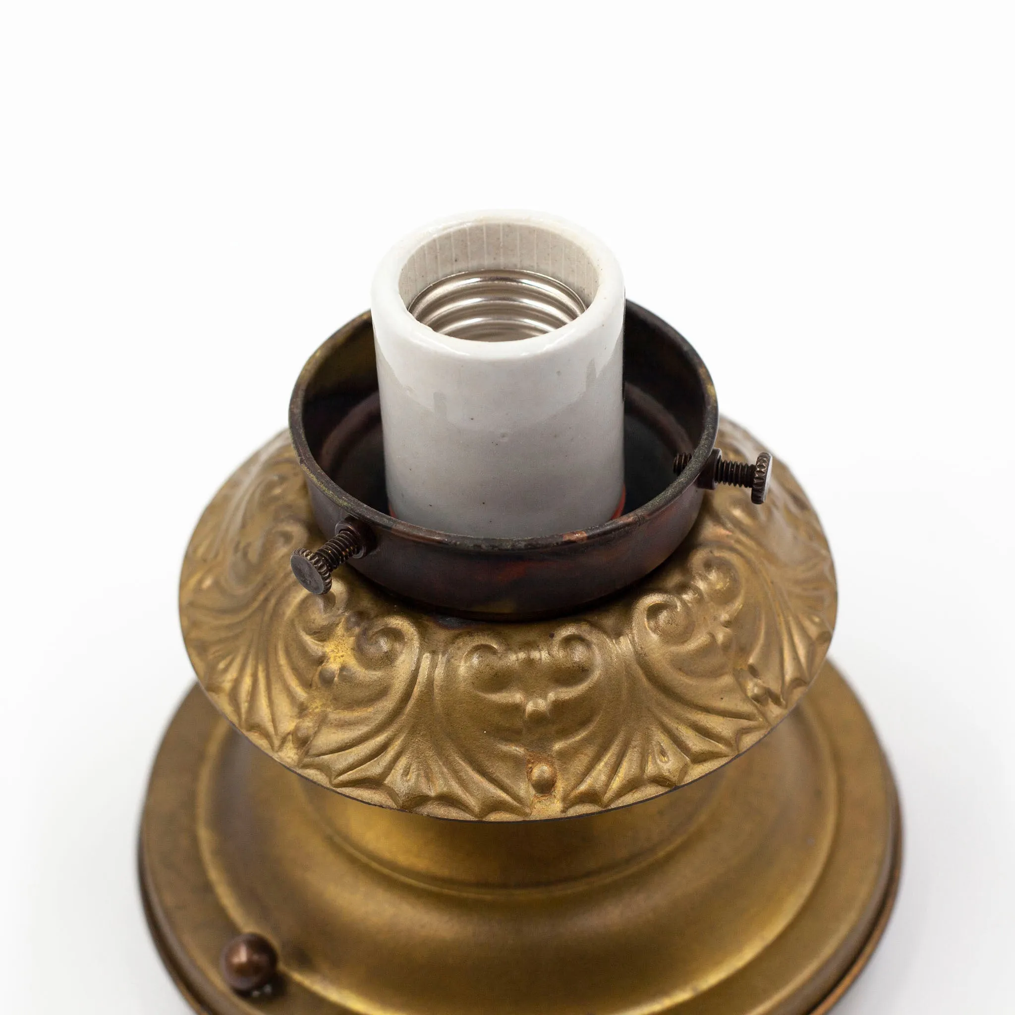 Art Nouveau Ceiling Light w/ Tulip Shade