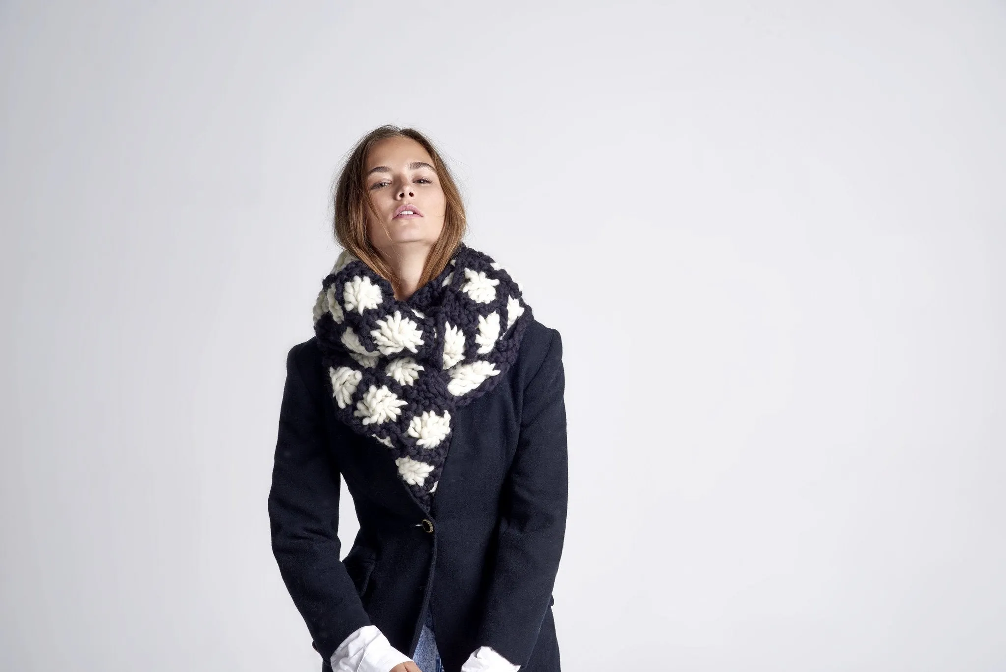 Aster Flower Scarf - Merino