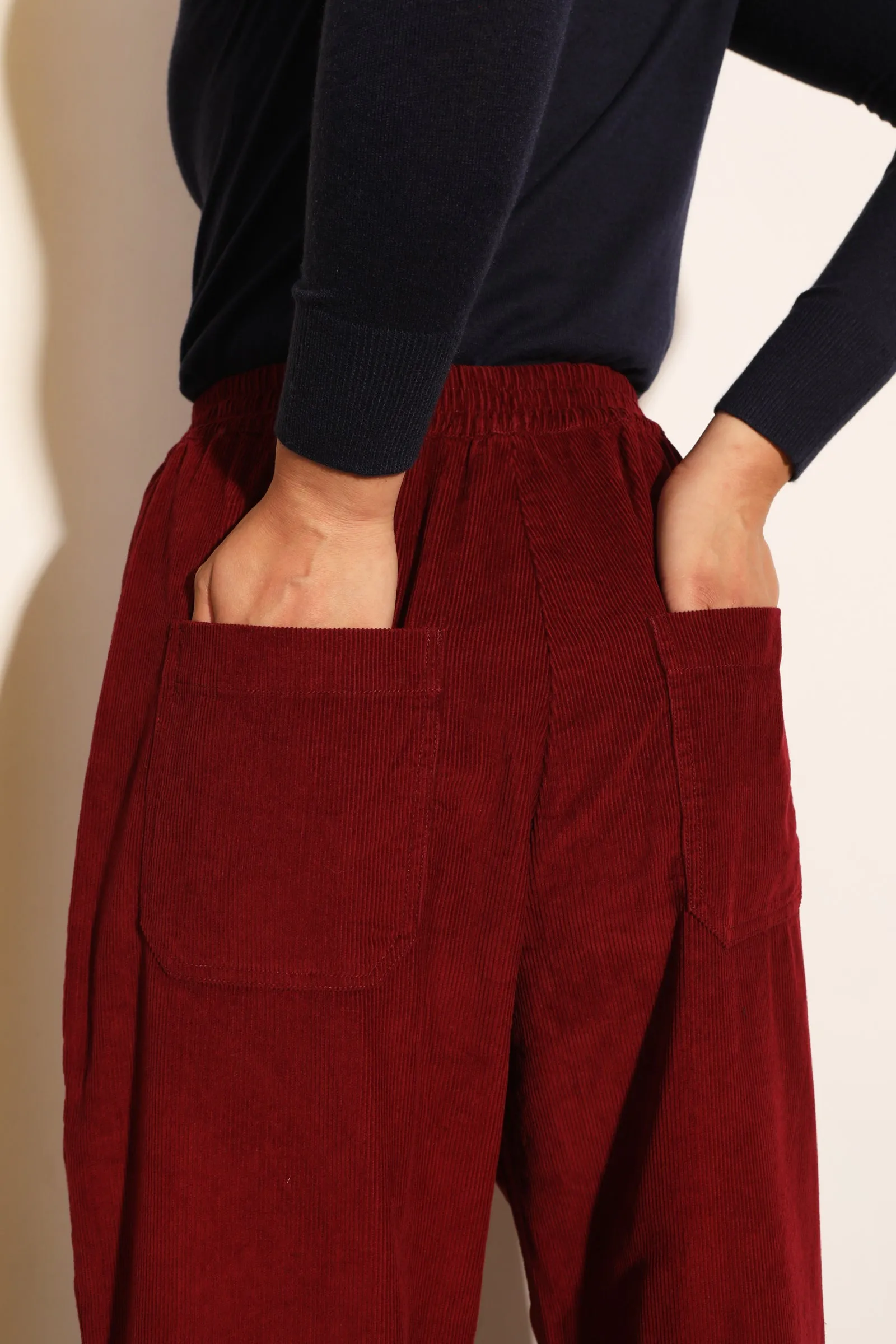 Beckett Trouser Tall Burgundy
