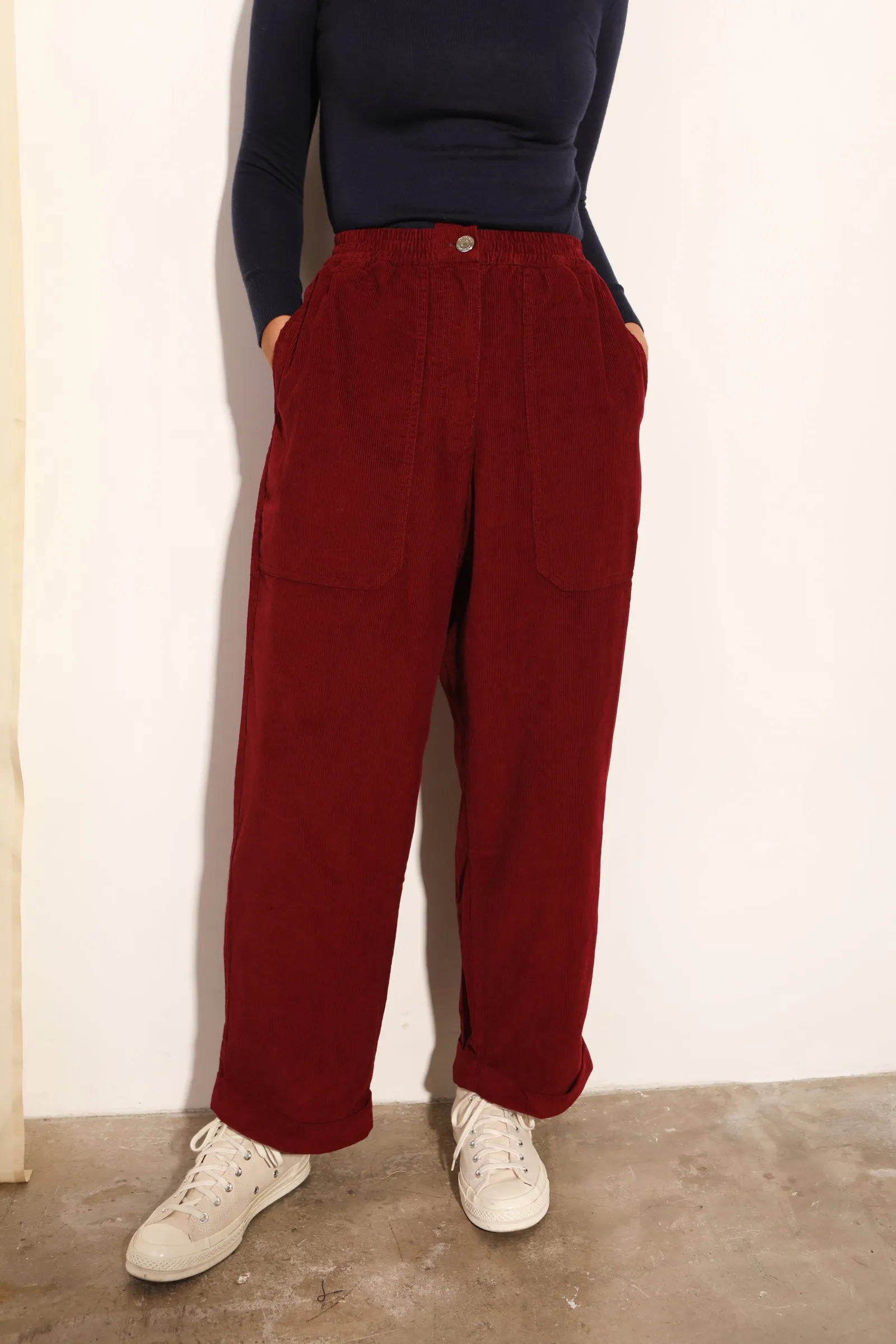 Beckett Trouser Tall Burgundy
