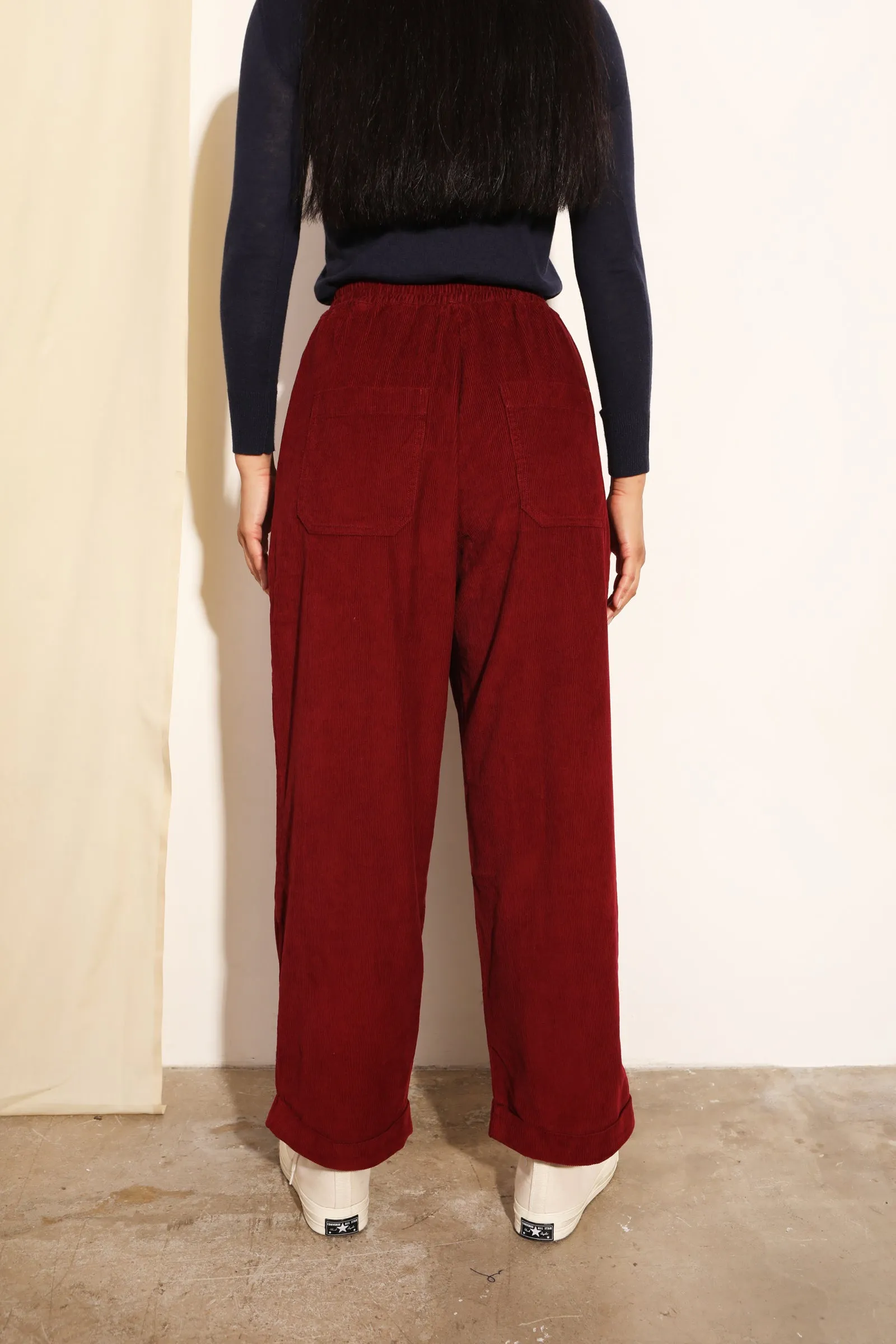 Beckett Trouser Tall Burgundy