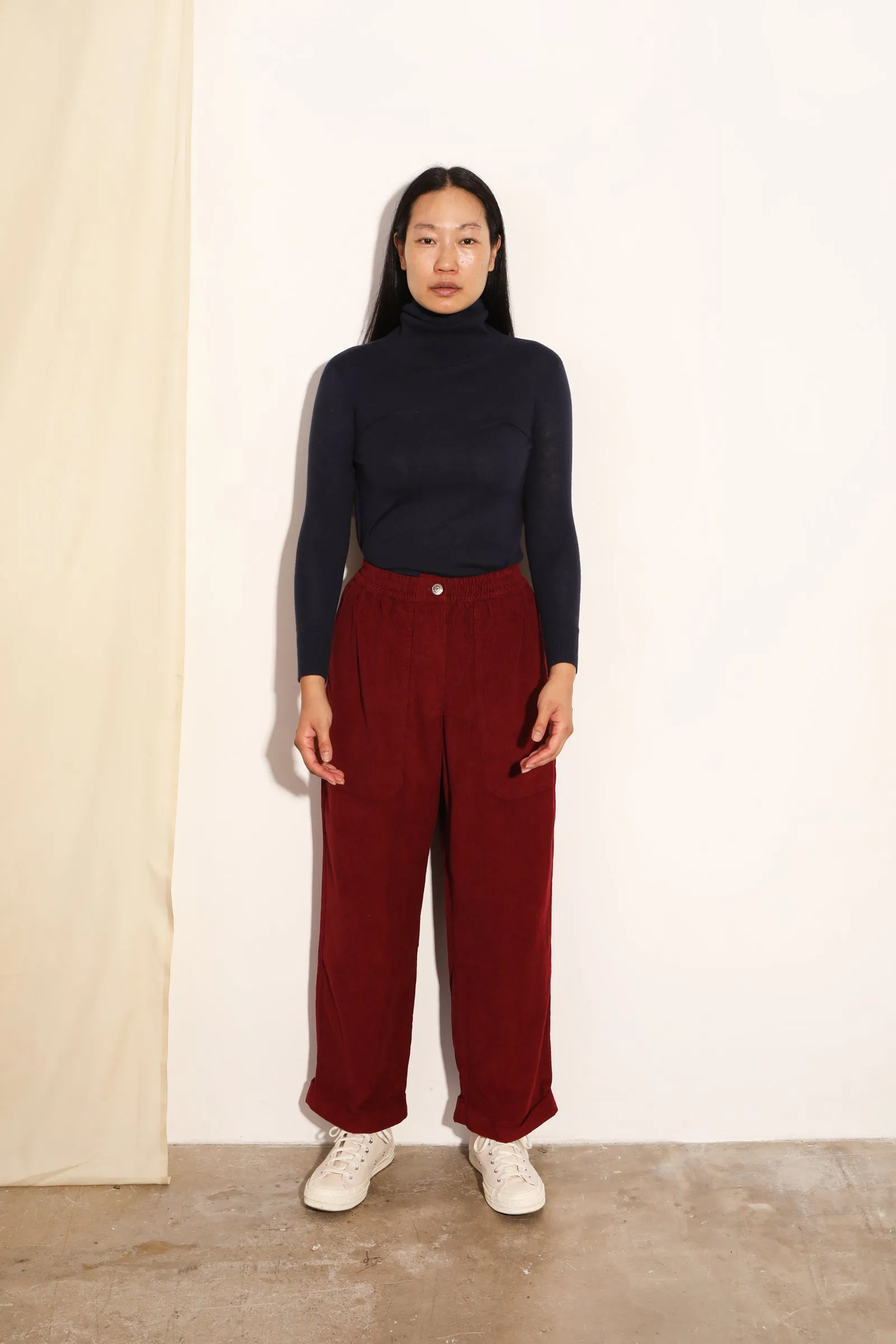 Beckett Trouser Tall Burgundy