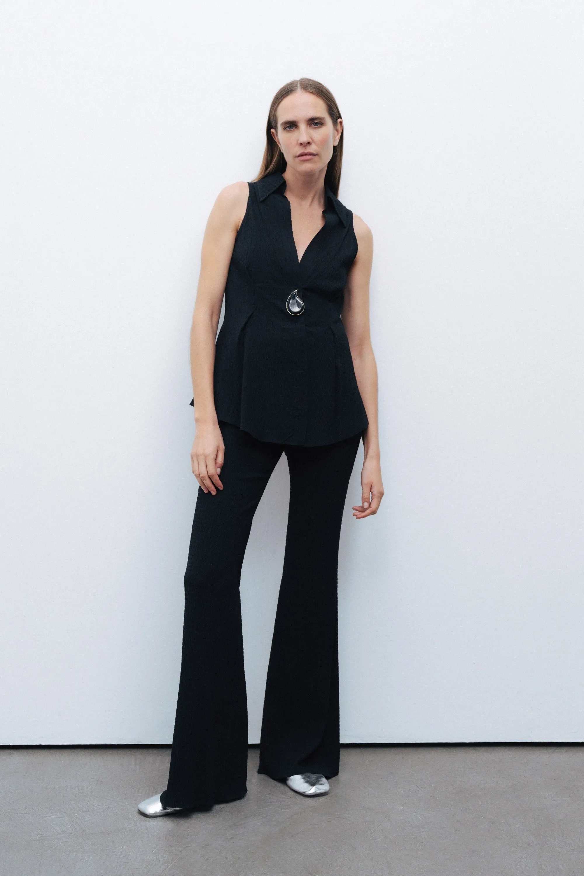 Black Flared Pants