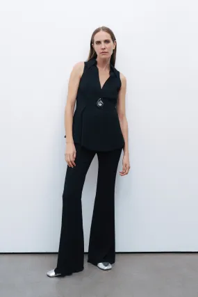 Black Flared Pants