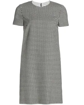 Black Gingham Shift Dress