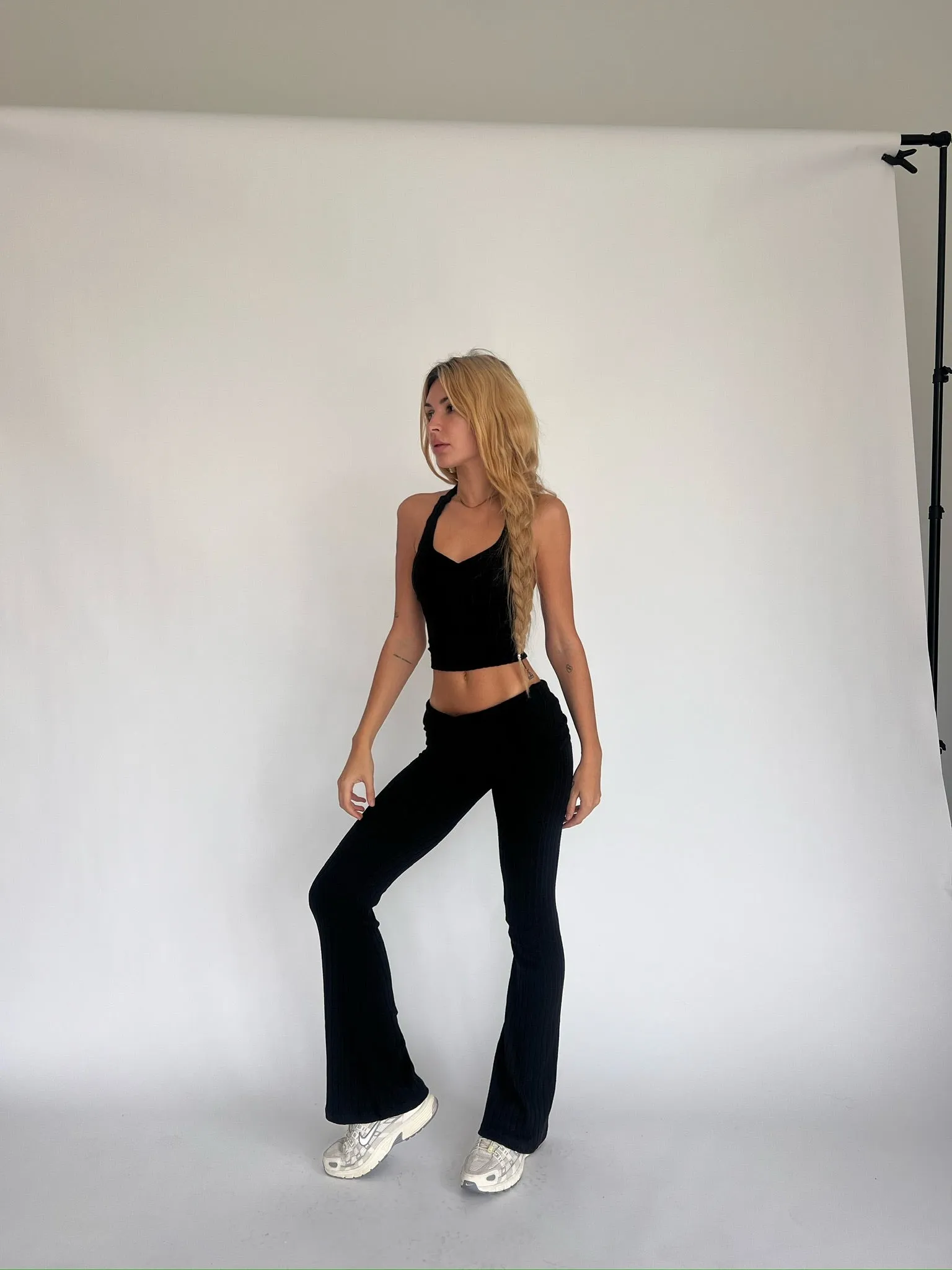 Black Knit Everyday Pants