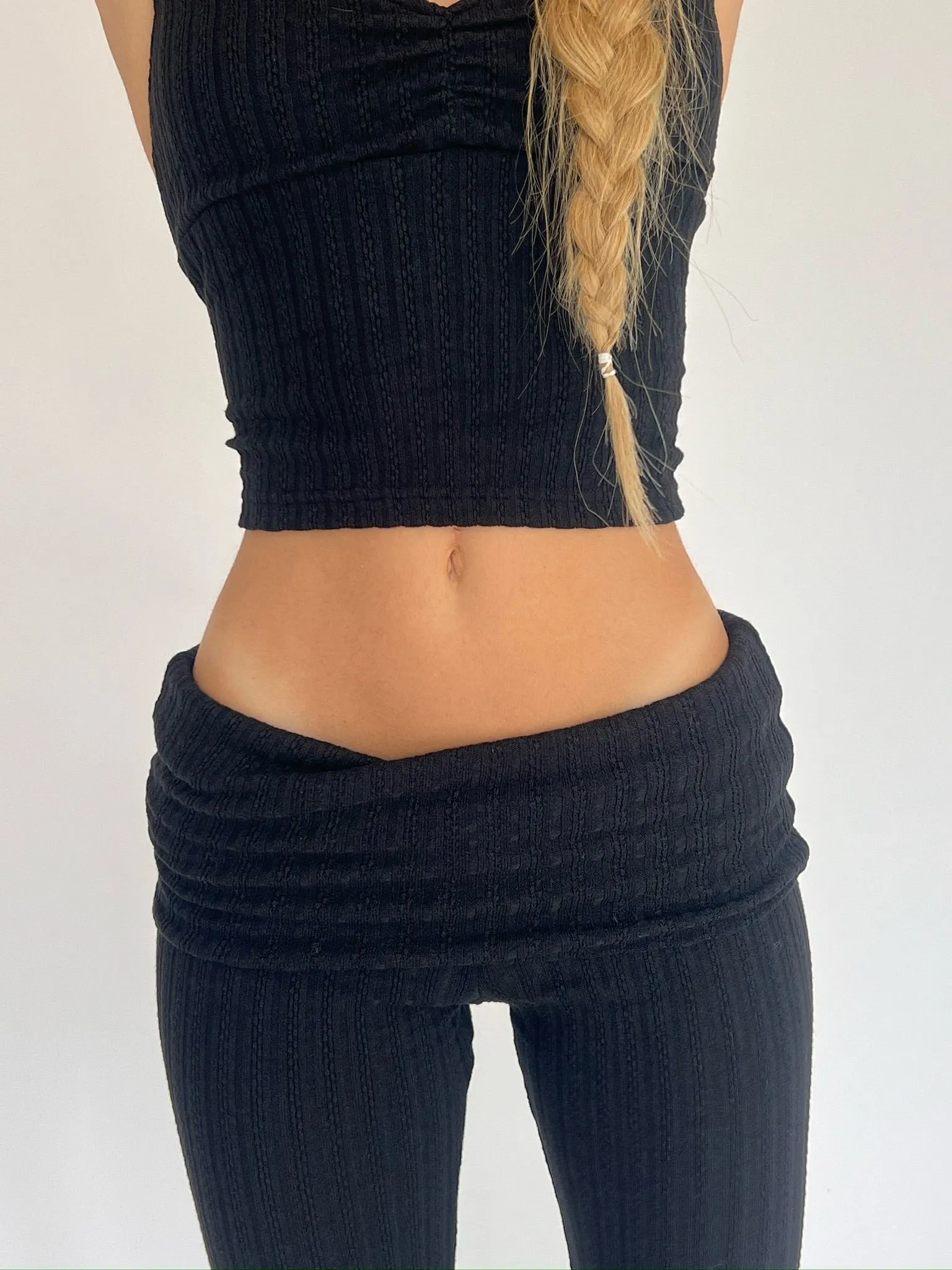 Black Knit Everyday Pants