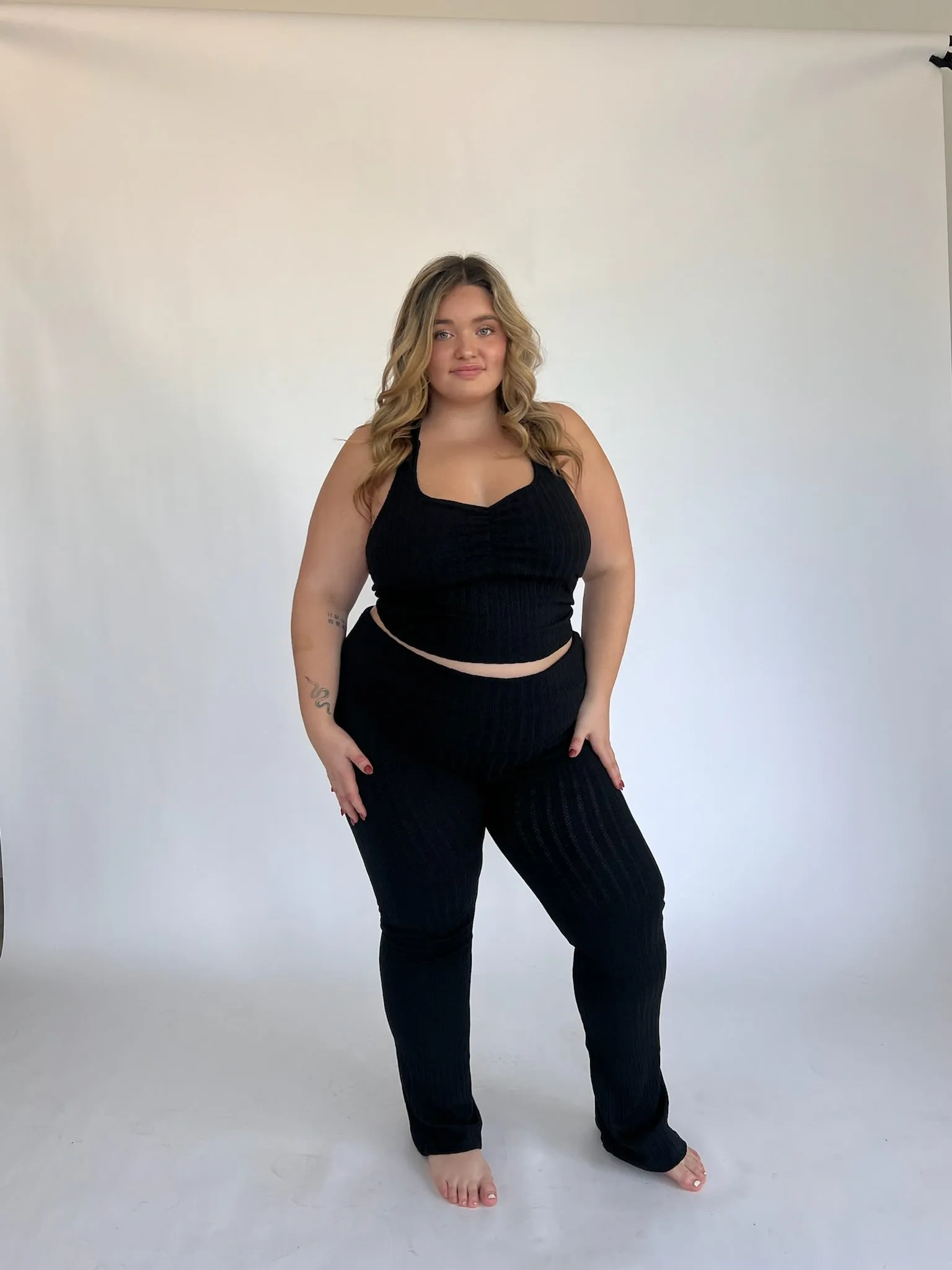 Black Knit Everyday Pants
