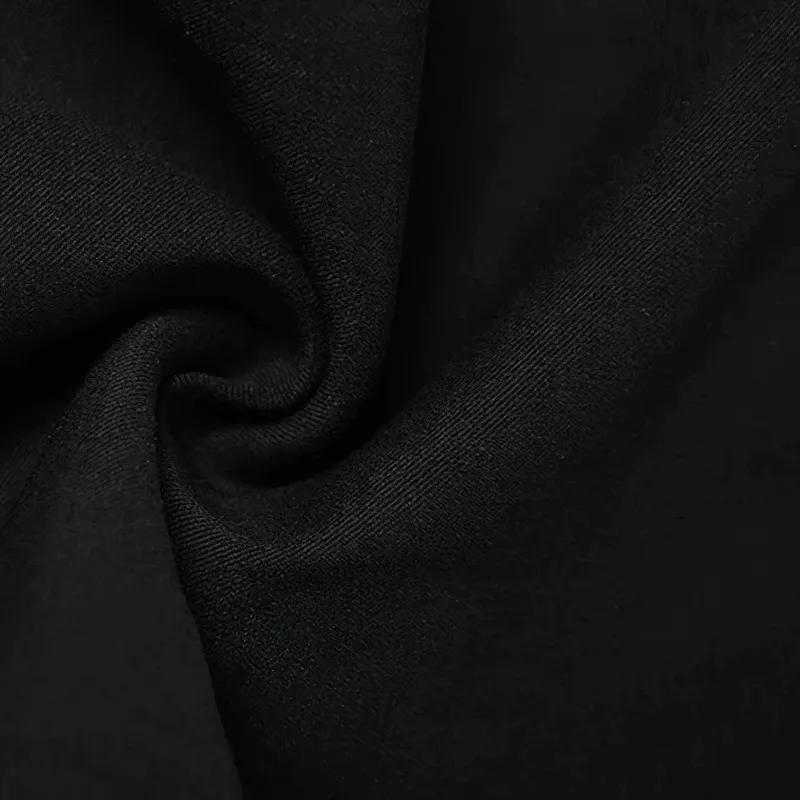Black Stretch Split-hem Pants / High-waisted Zipper Flared Trousers / Women's Alternative Apparel