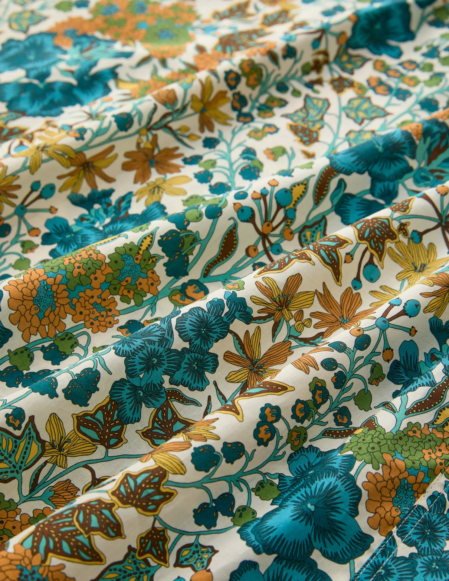 Botanical Print Short Sleeve Shirt Green