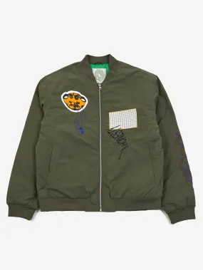 Candice Mirror Bomber Jacket - Green