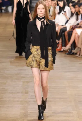 Chloé fall '15 silk blouse, black, 12