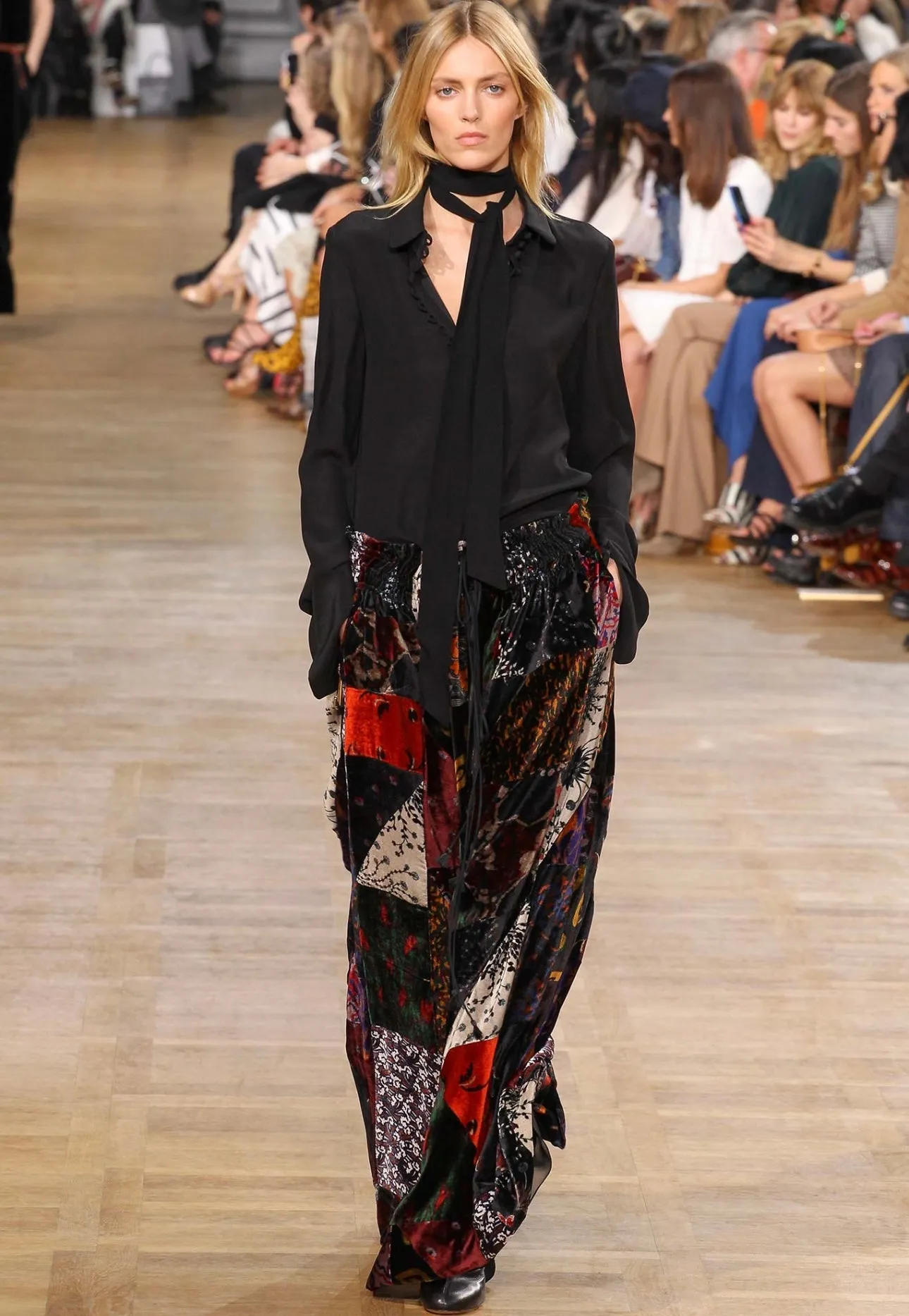 Chloé fall '15 silk blouse, black, 12