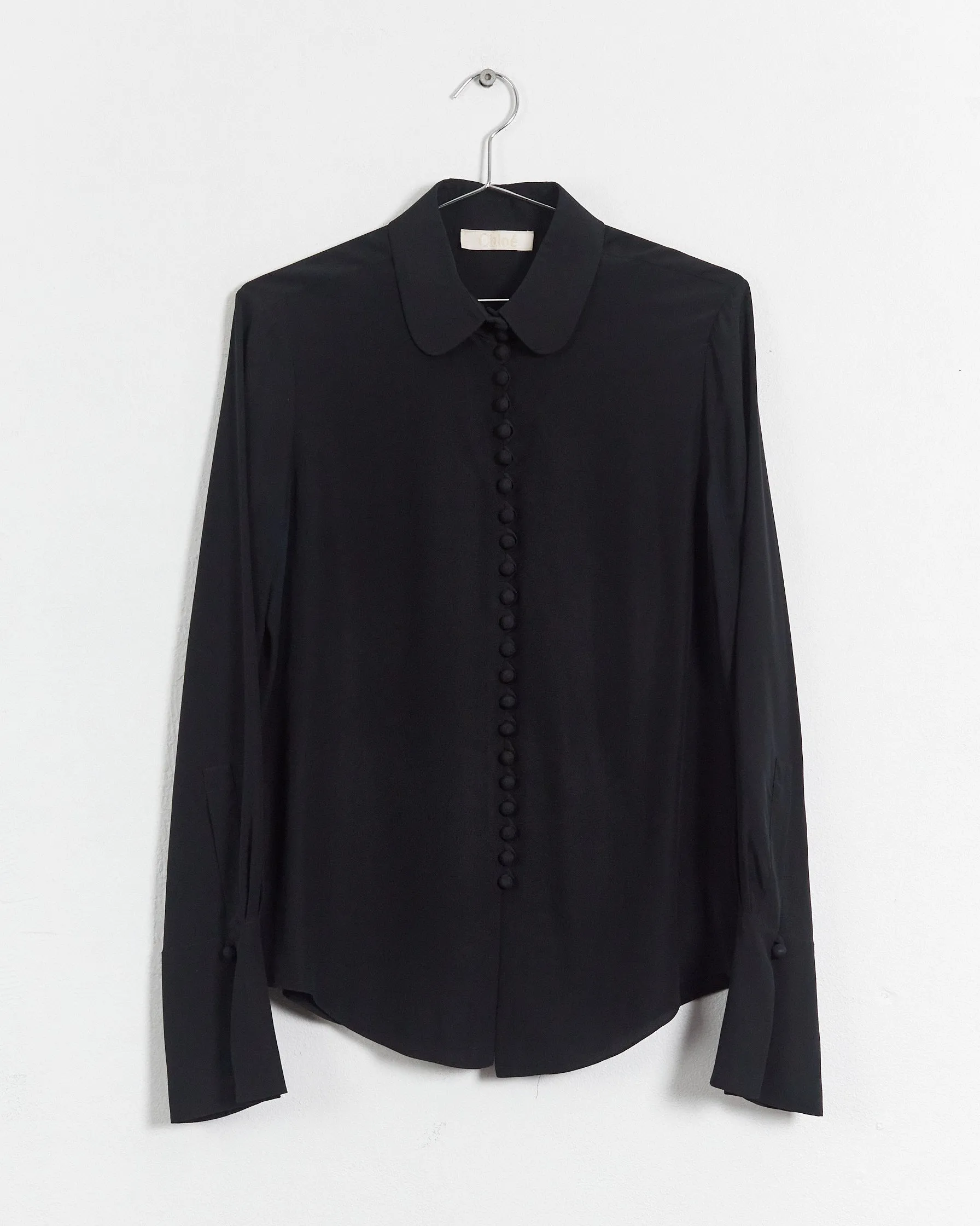 Chloé fall '15 silk blouse, black, 12
