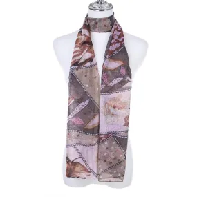 Cleo Leaf Coffee Scarf