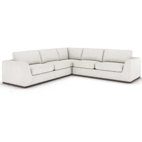 Colt 3 Piece Sectional, Merino Cotton
