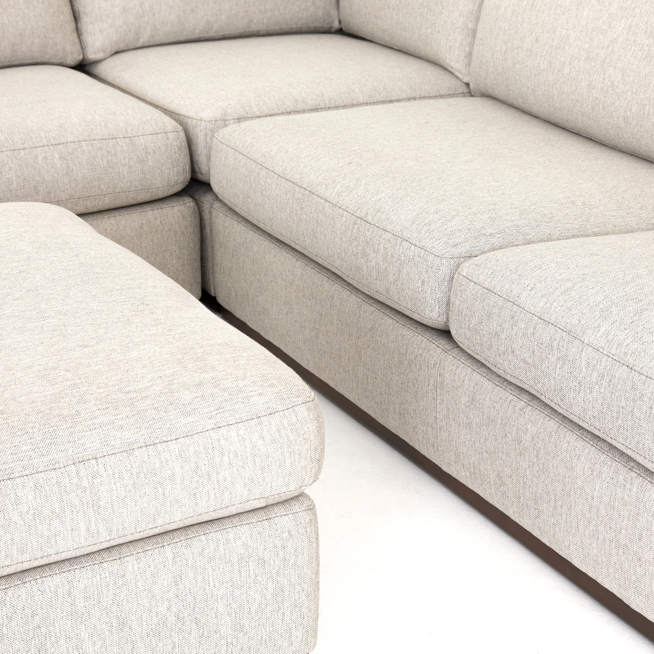 Colt 3-Piece Sectional w/ Ottoman, Aldred Silver