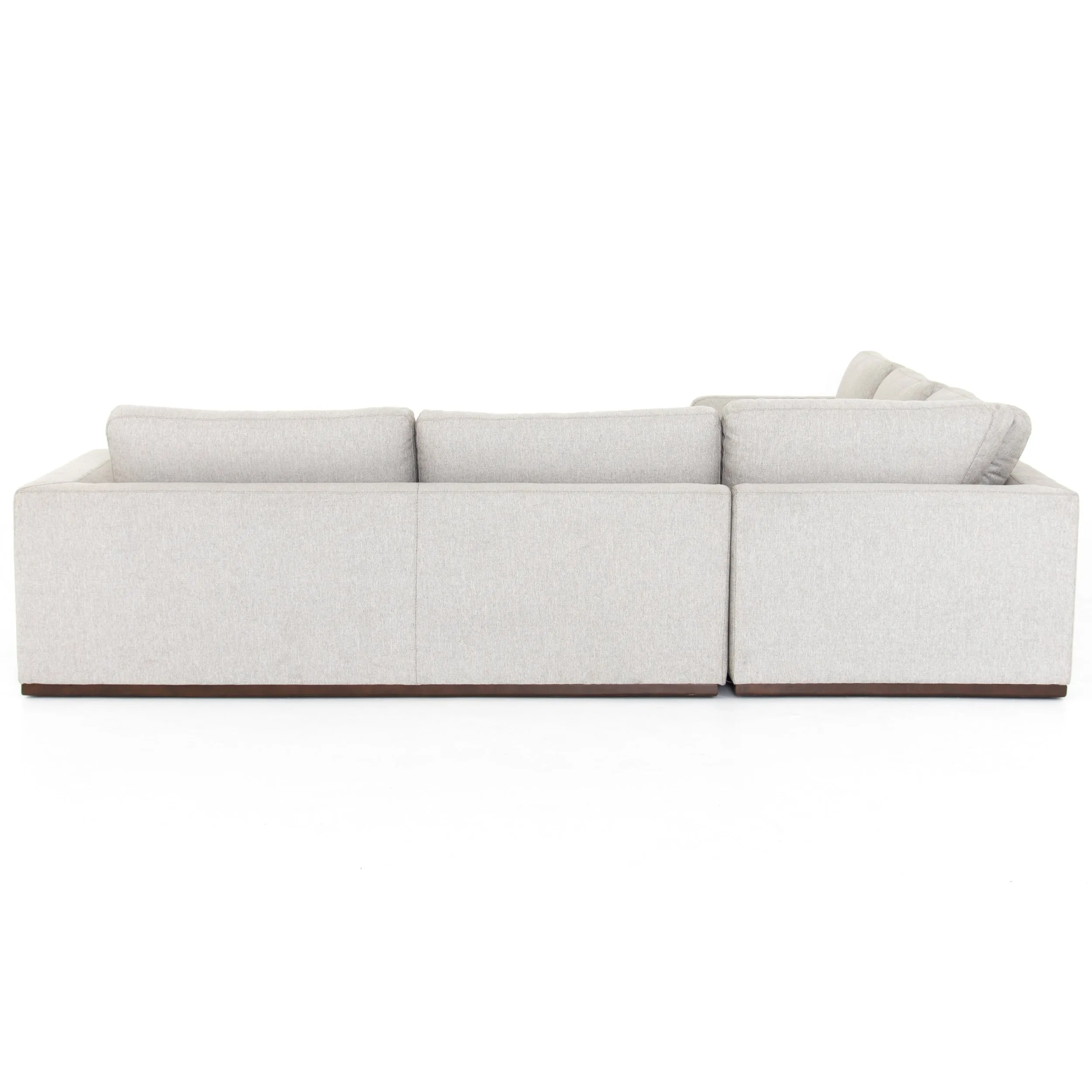 Colt 3-Piece Sectional w/ Ottoman, Aldred Silver