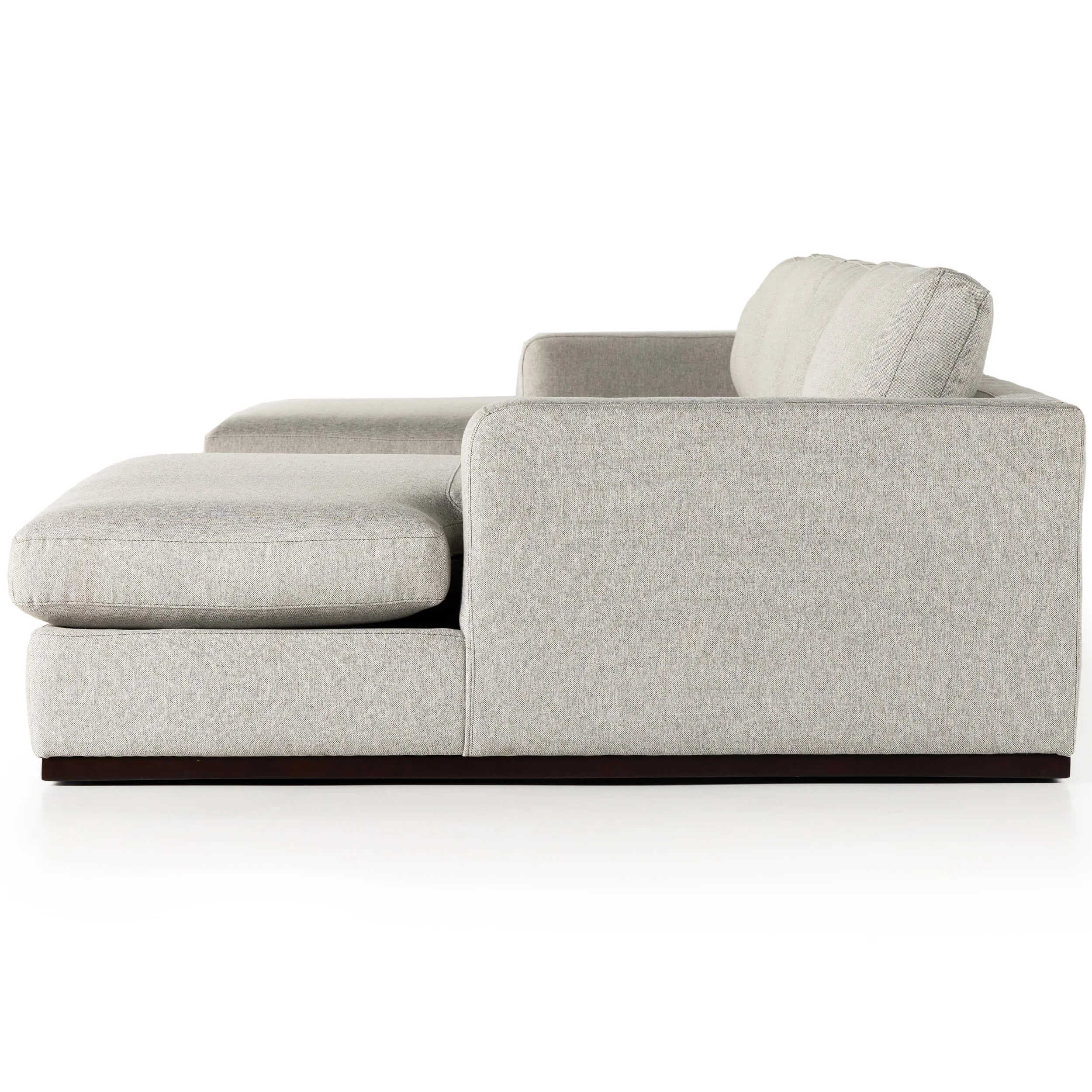 Colt 3 Piece U Sectional, Aldred Silver
