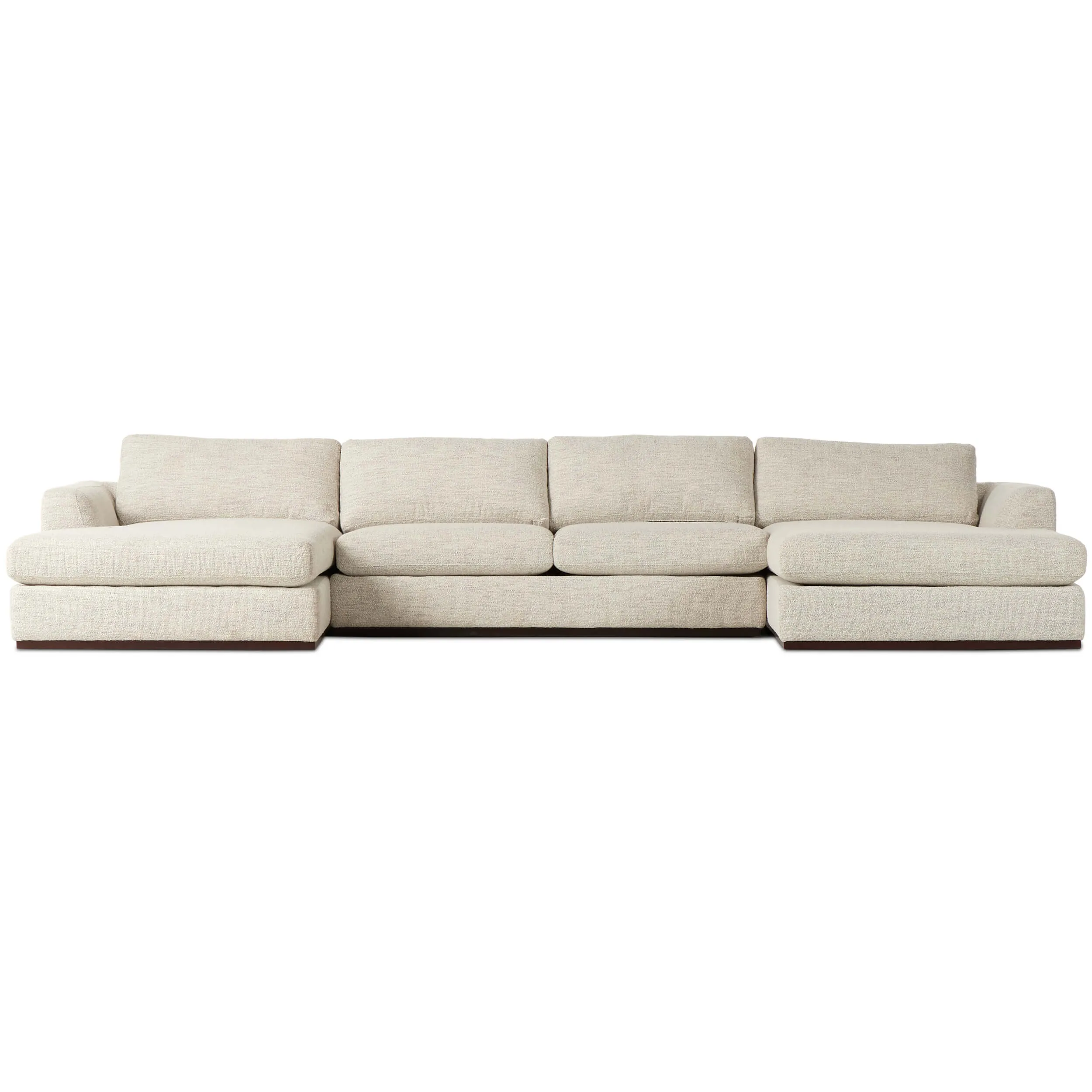 Colt 3 Piece U Sectional, Merino Cotton