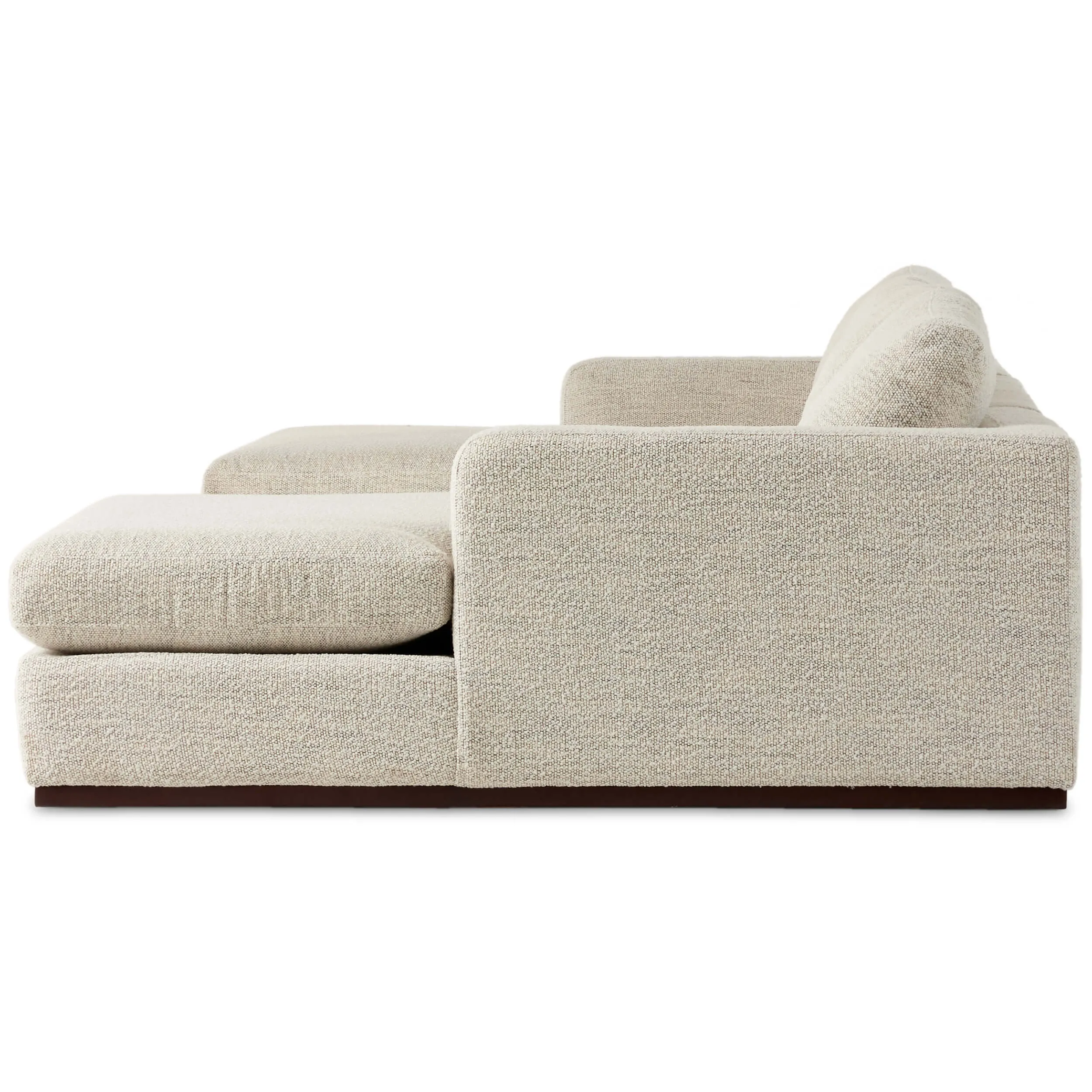 Colt 3 Piece U Sectional, Merino Cotton