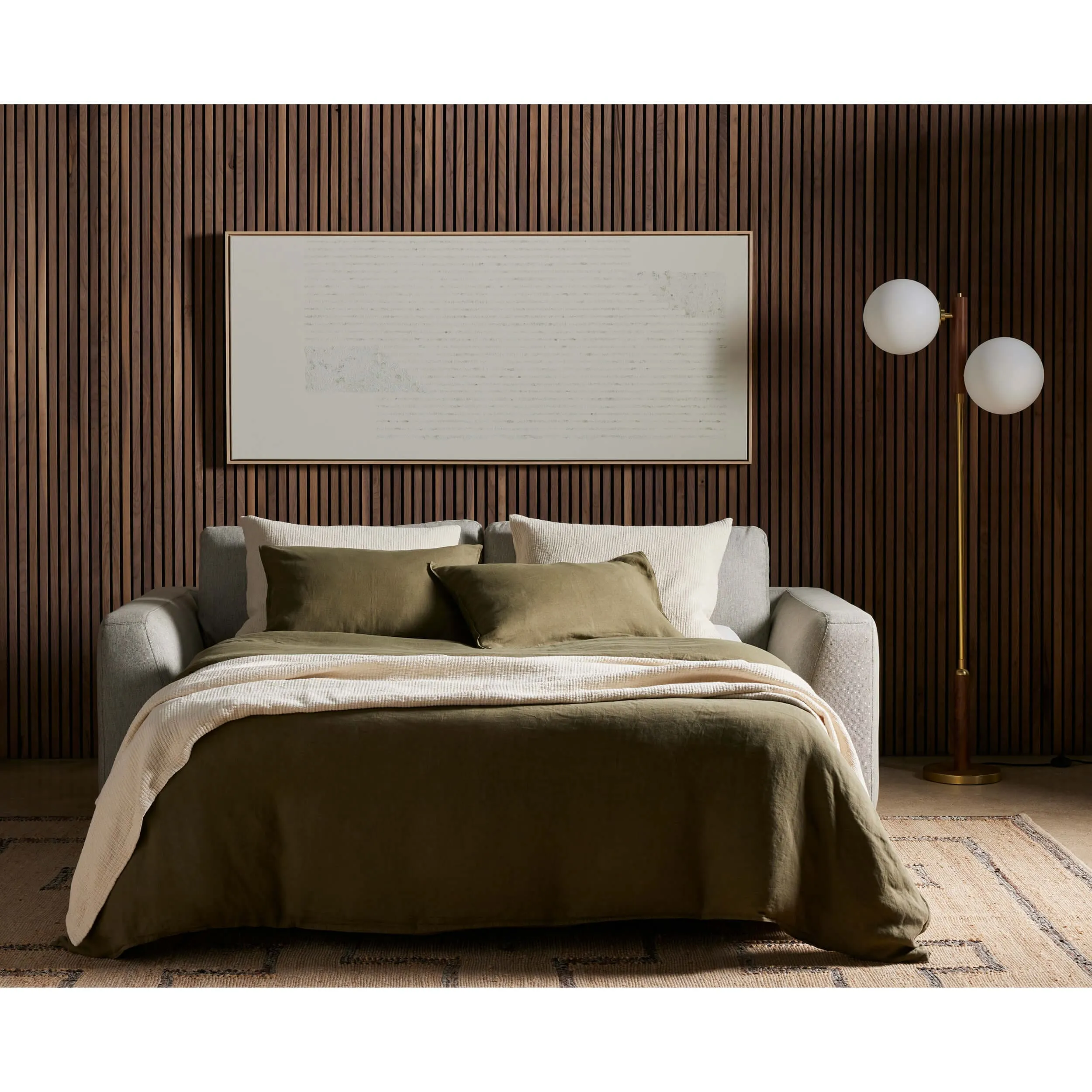 Colt Queen Sofa Bed, Aldred Silver