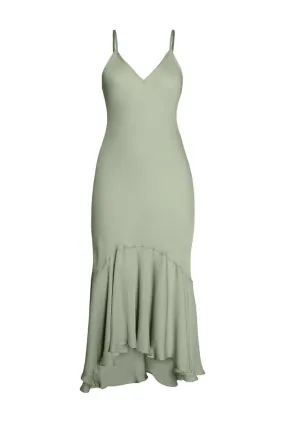 DAHLIA FLUTTER SKIRT MIDI DRESS