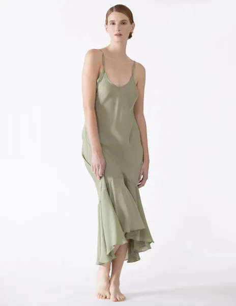 DAHLIA FLUTTER SKIRT MIDI DRESS