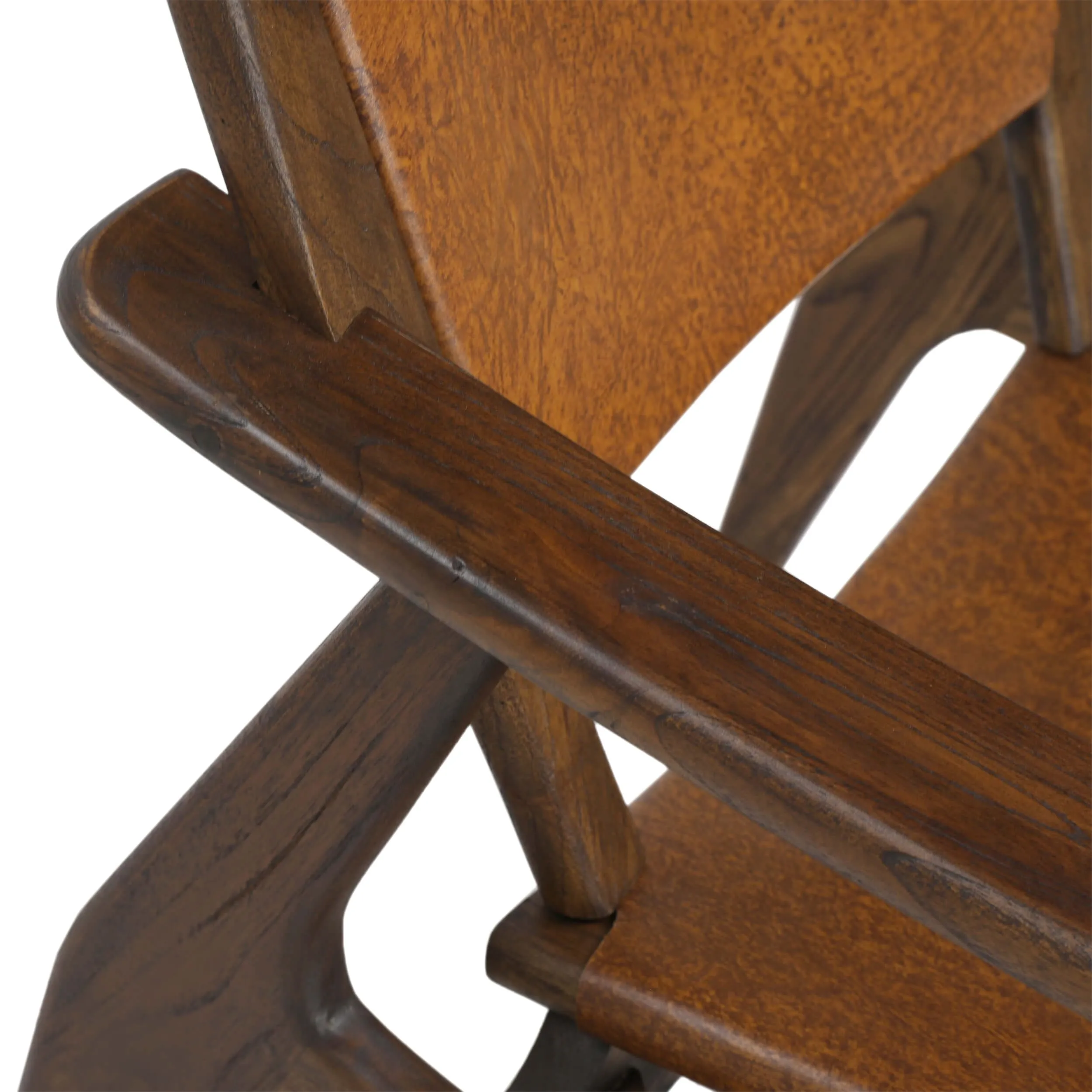 Dania Leather Chair, Medium Brown