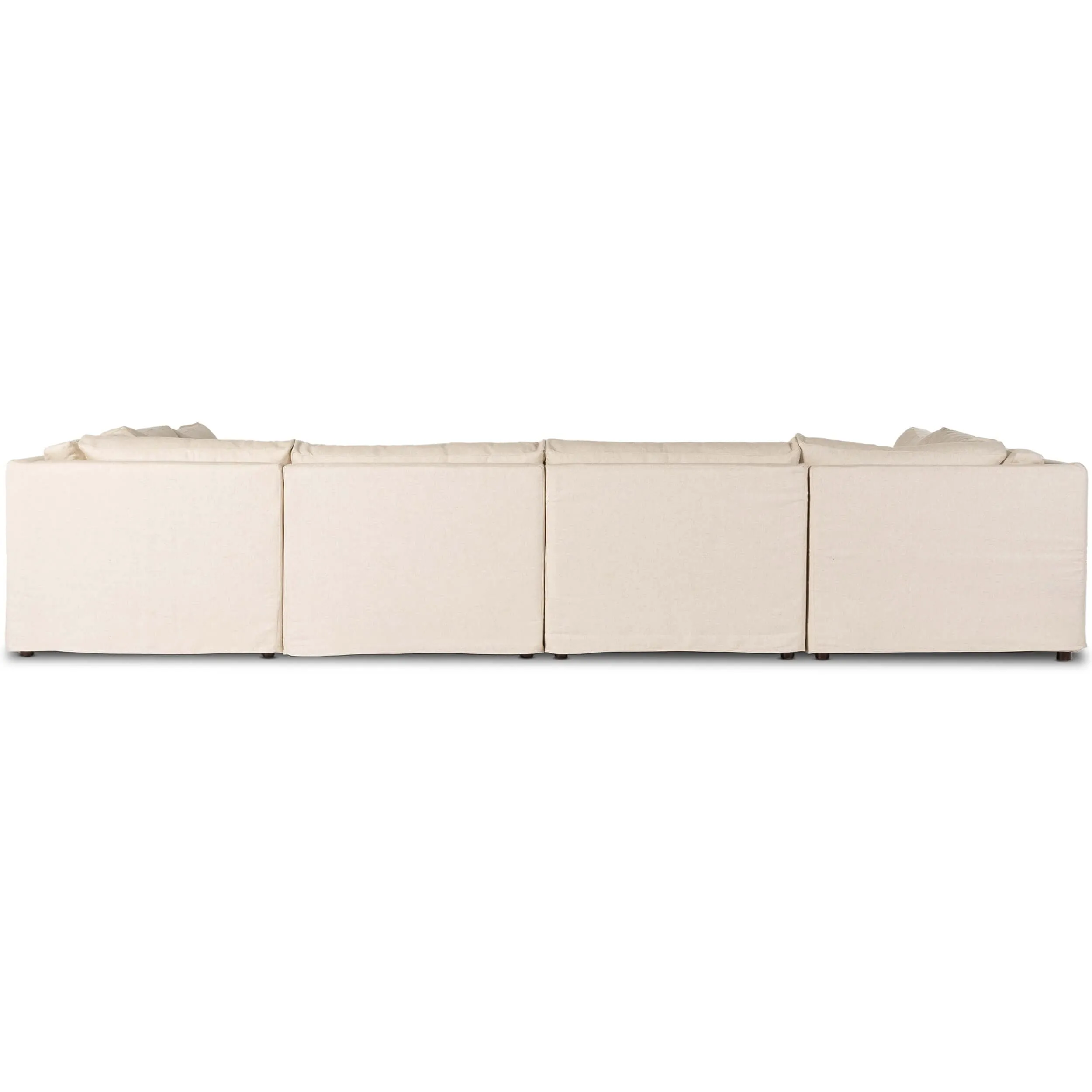 Delray 8 Piece Slipcover Sectional, Evere Oatmeal