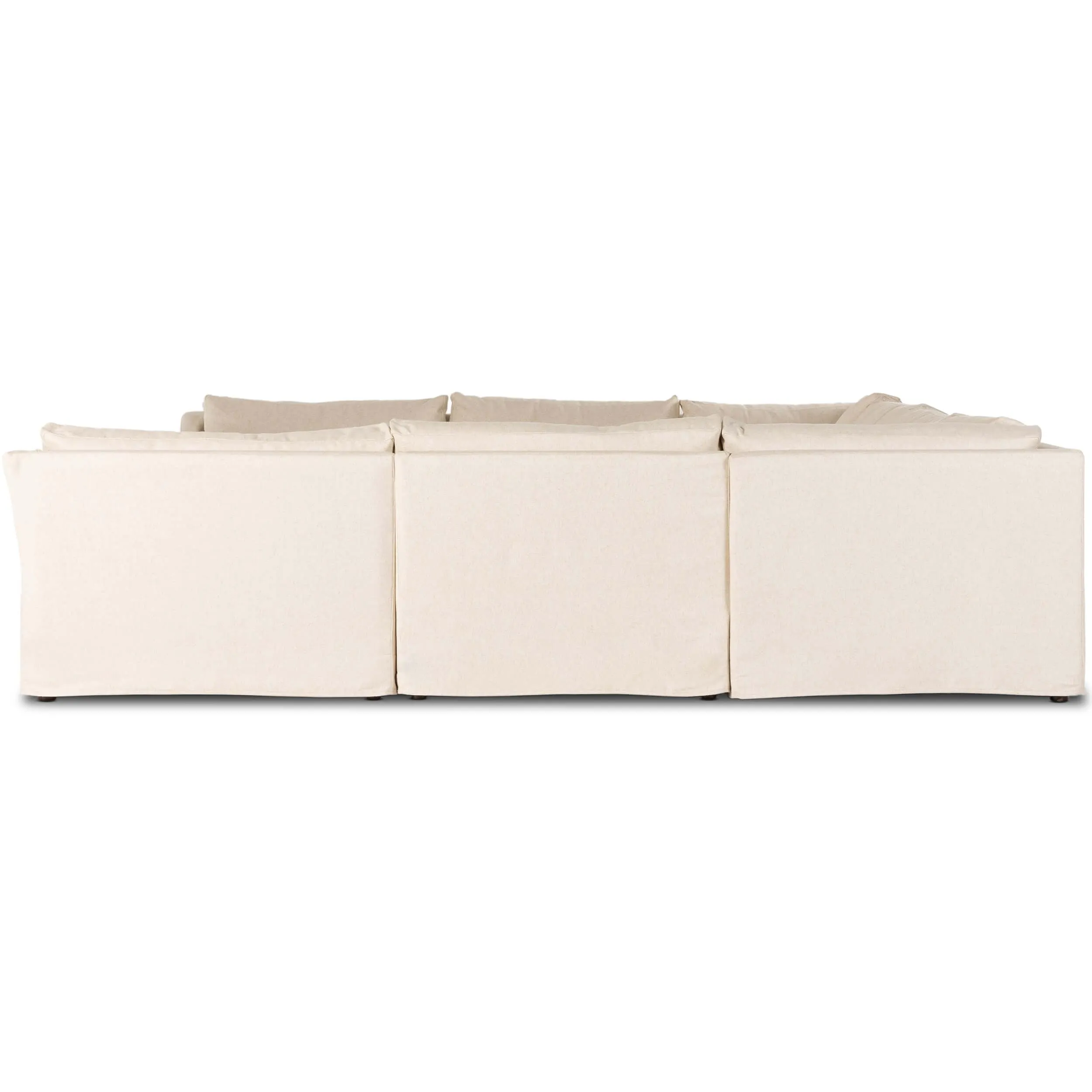 Delray 8 Piece Slipcover Sectional, Evere Oatmeal