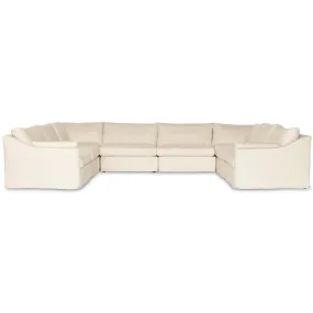 Delray 8 Piece Slipcover Sectional, Evere Oatmeal