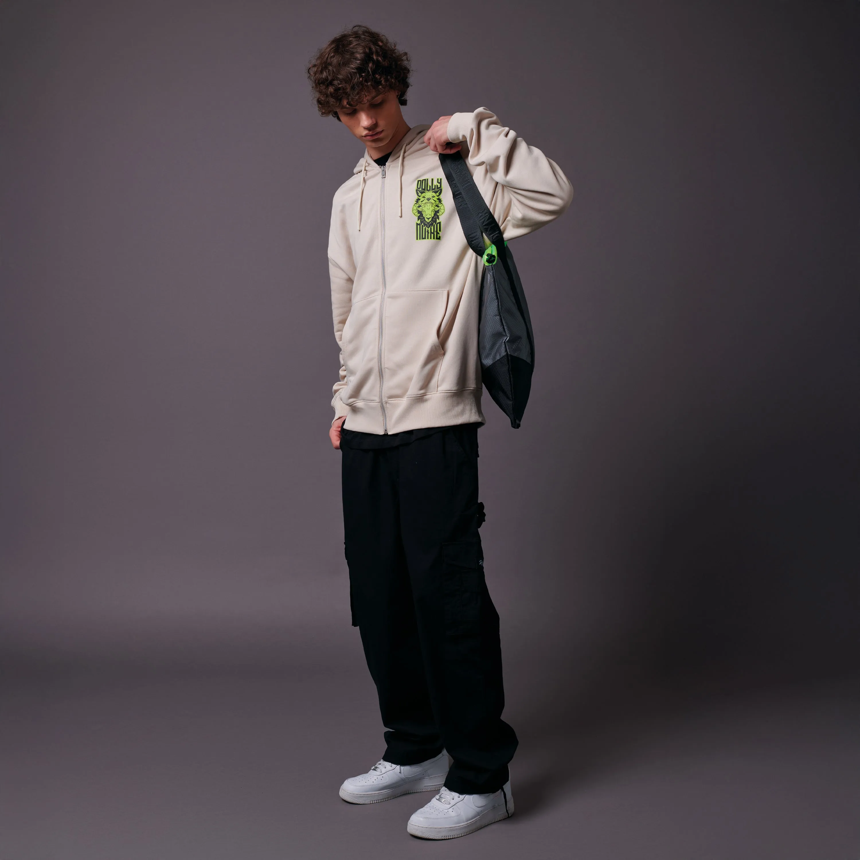 Dolly The GOAT Zip Hoodie Beige