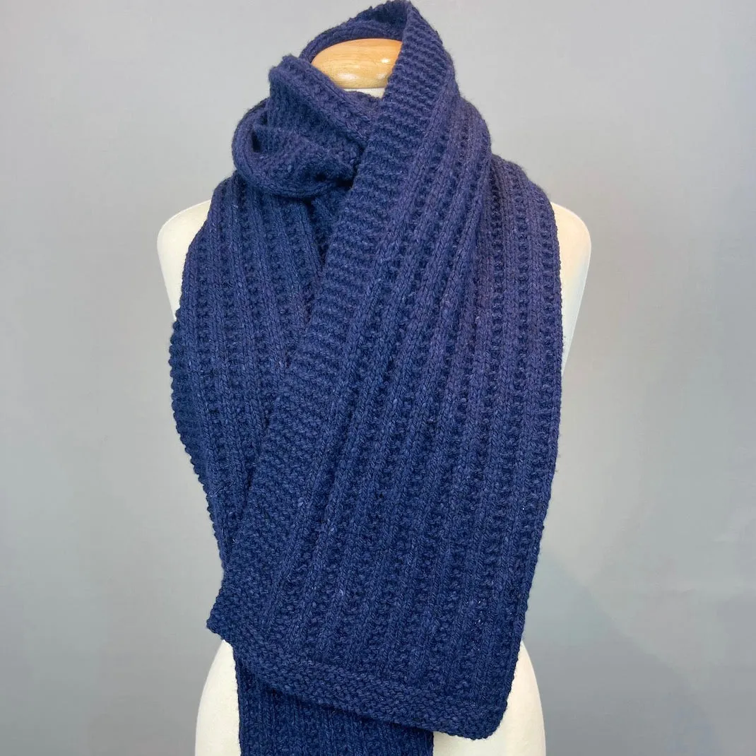 Double Broken Rib Scarf (Aran version) Knitting Kit | Queensland Kathmandu Aran & Knitting Pattern (#003A)