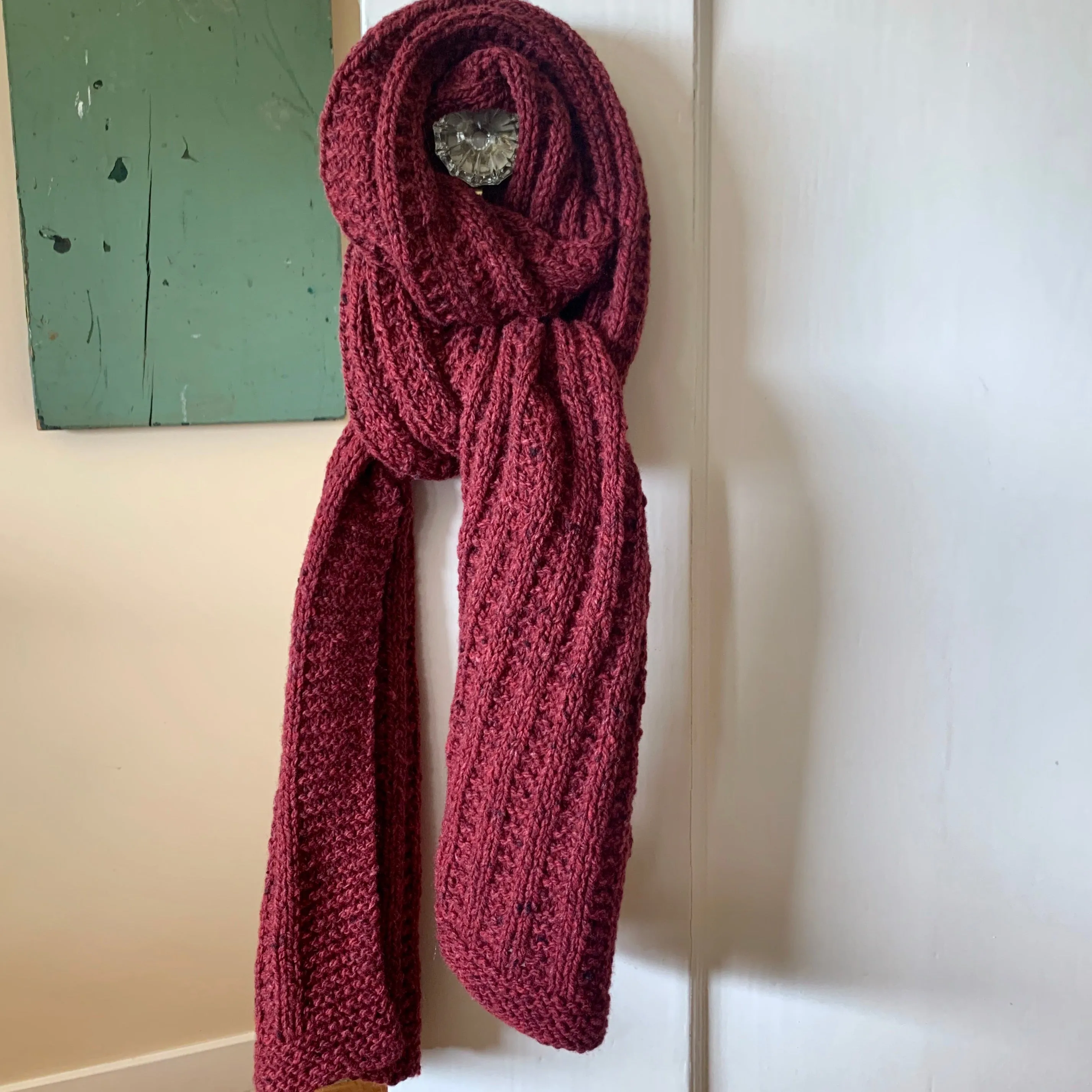 Double Broken Rib Scarf (Aran version) Knitting Kit | Queensland Kathmandu Aran & Knitting Pattern (#003A)
