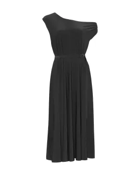 Drop Shoulder Flared Dress