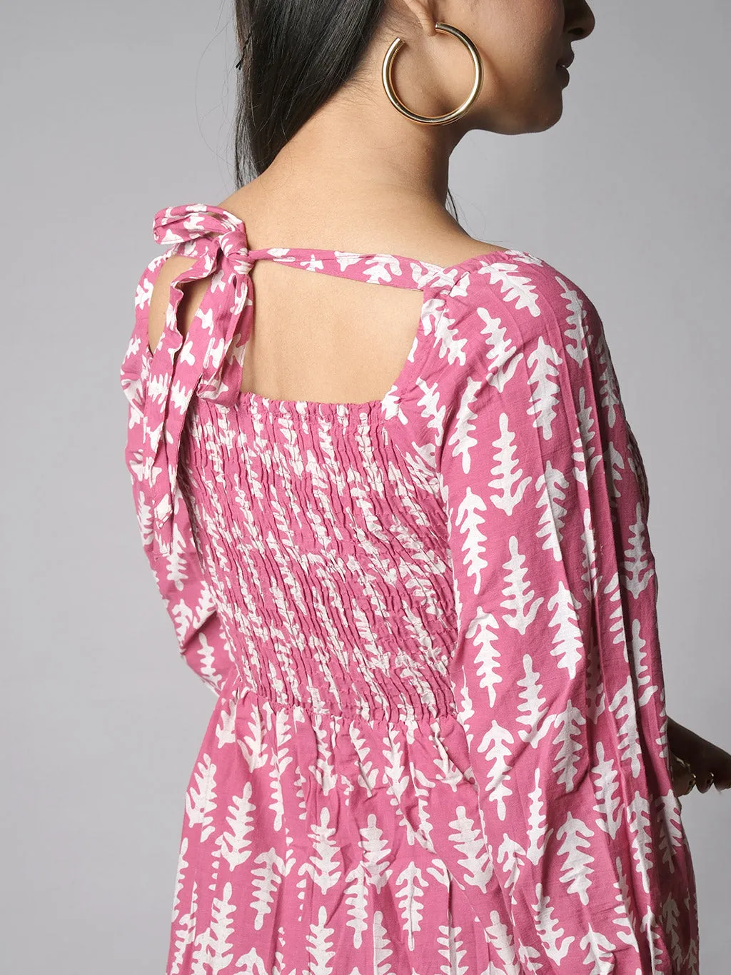 Ekisha's women printed rani cotton shiffli midi dress