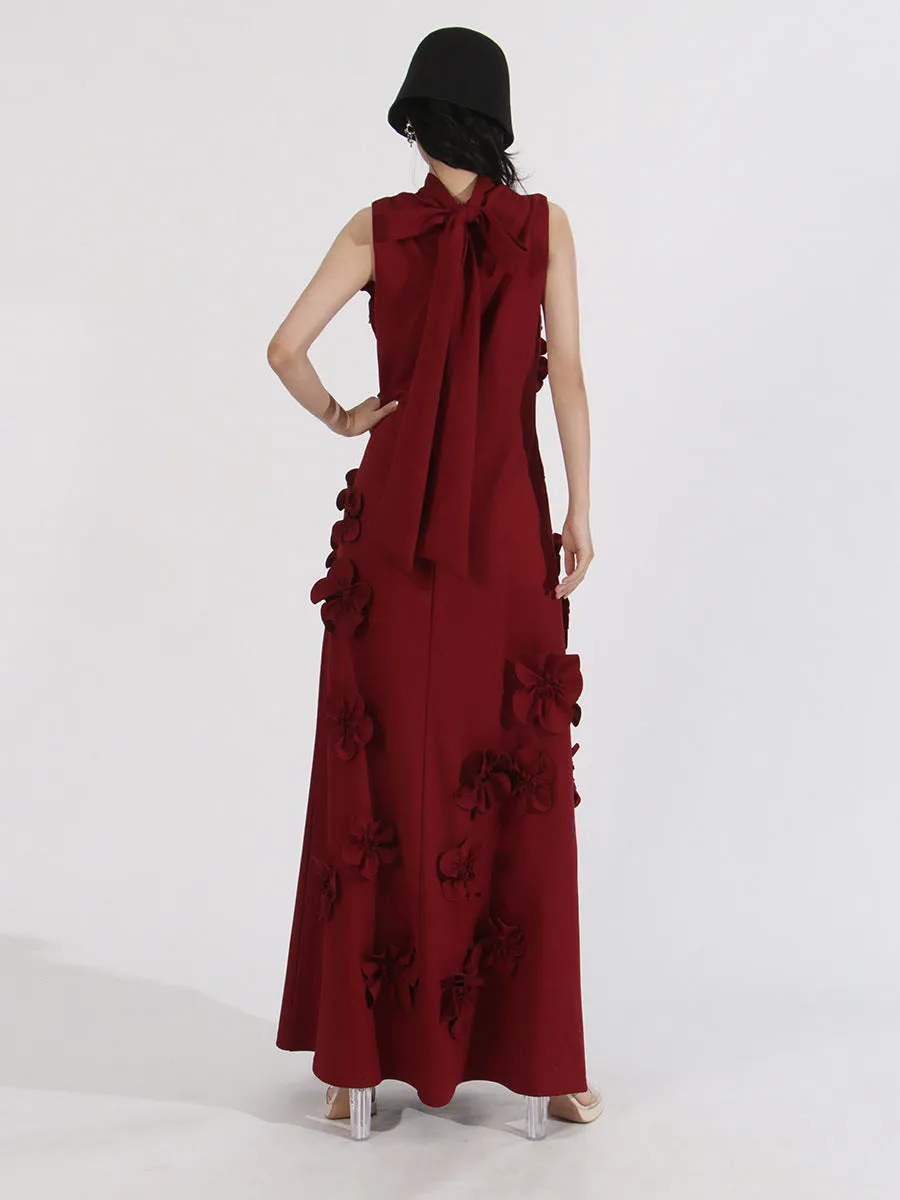 Elegant Empire Waist Spliced Appliques Formal Dress
