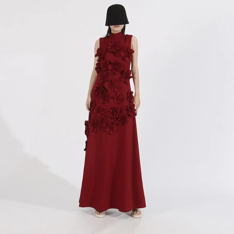 Elegant Empire Waist Spliced Appliques Formal Dress