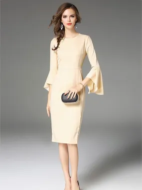 Elegant Flared Sleeves Evening Dress