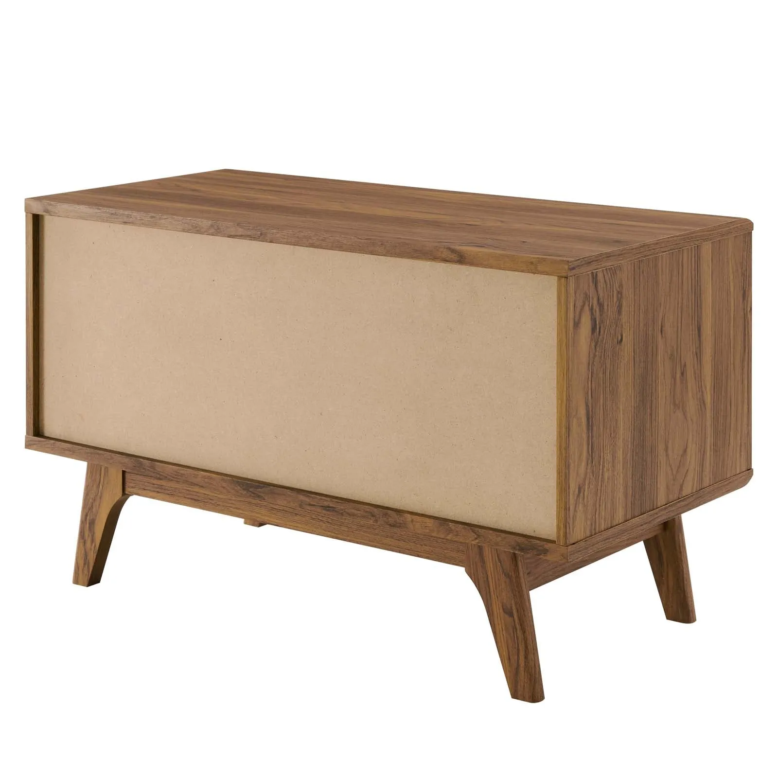 Envision Vinyl Record Display Stand Walnut White EEI-4261-WAL-WHI